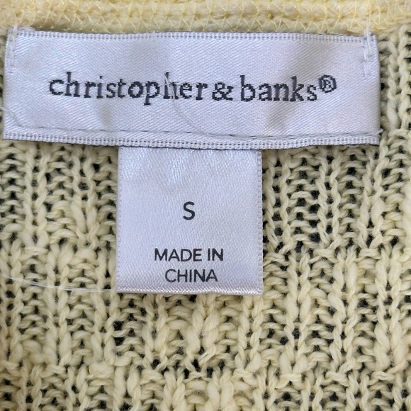Christopher & Banks Butter Yellow 3/4 Sleeve Top S Soft Lightweight Breathable - Picture 6 of 13